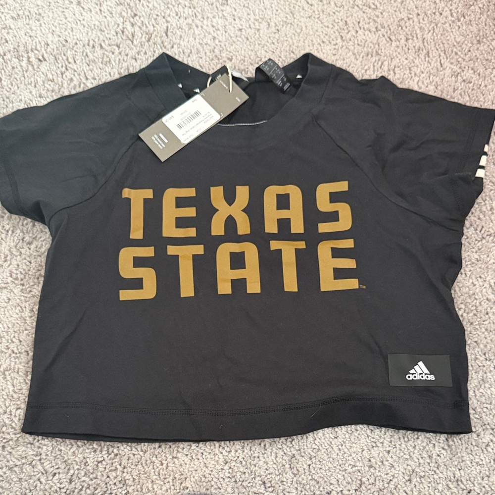 Adidas Black and Gold Texas State Tee